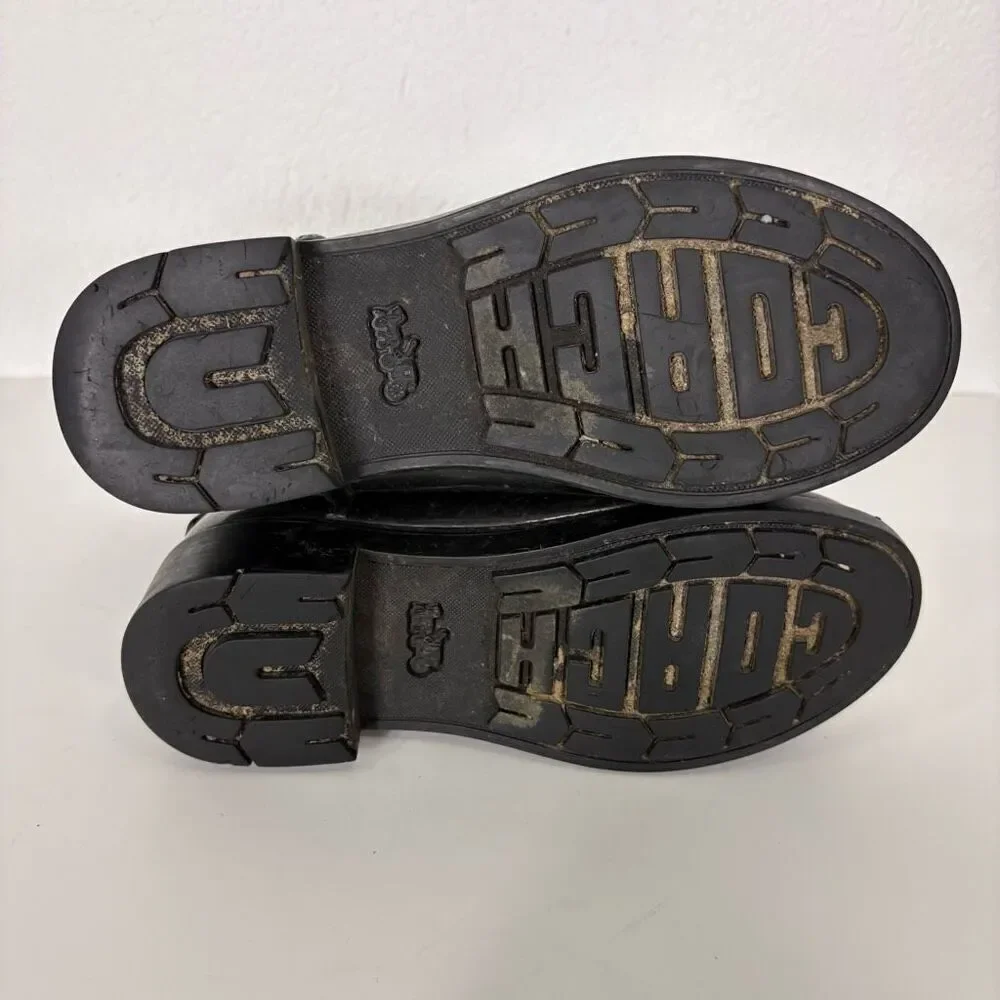 Coach Black Monogram Mid Calf Pull On Rain Boots Women's‎ Size 5